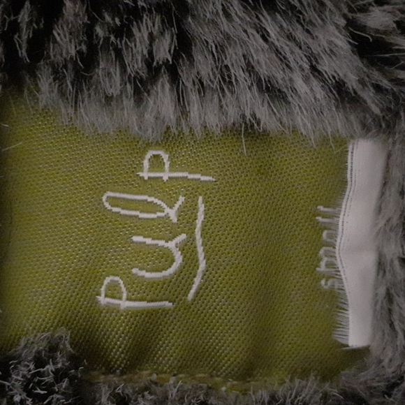 Thick Olive Fur Pea Coat - Picture 4 of 6